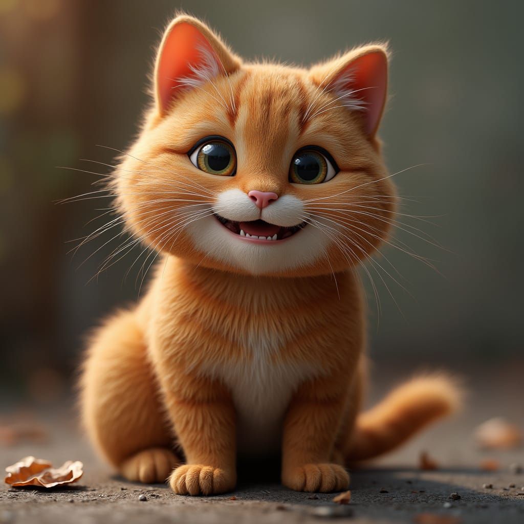 Glamorous Dark Blue Cat in Golden Tutu with Sparkling Crysta...