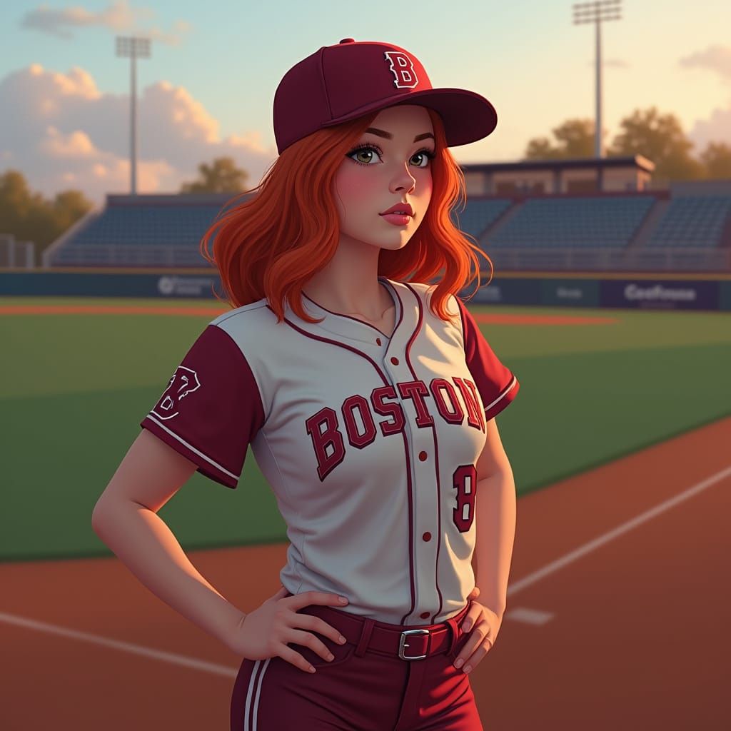 Baseball Player Portrait in Hyper-Realistic Style