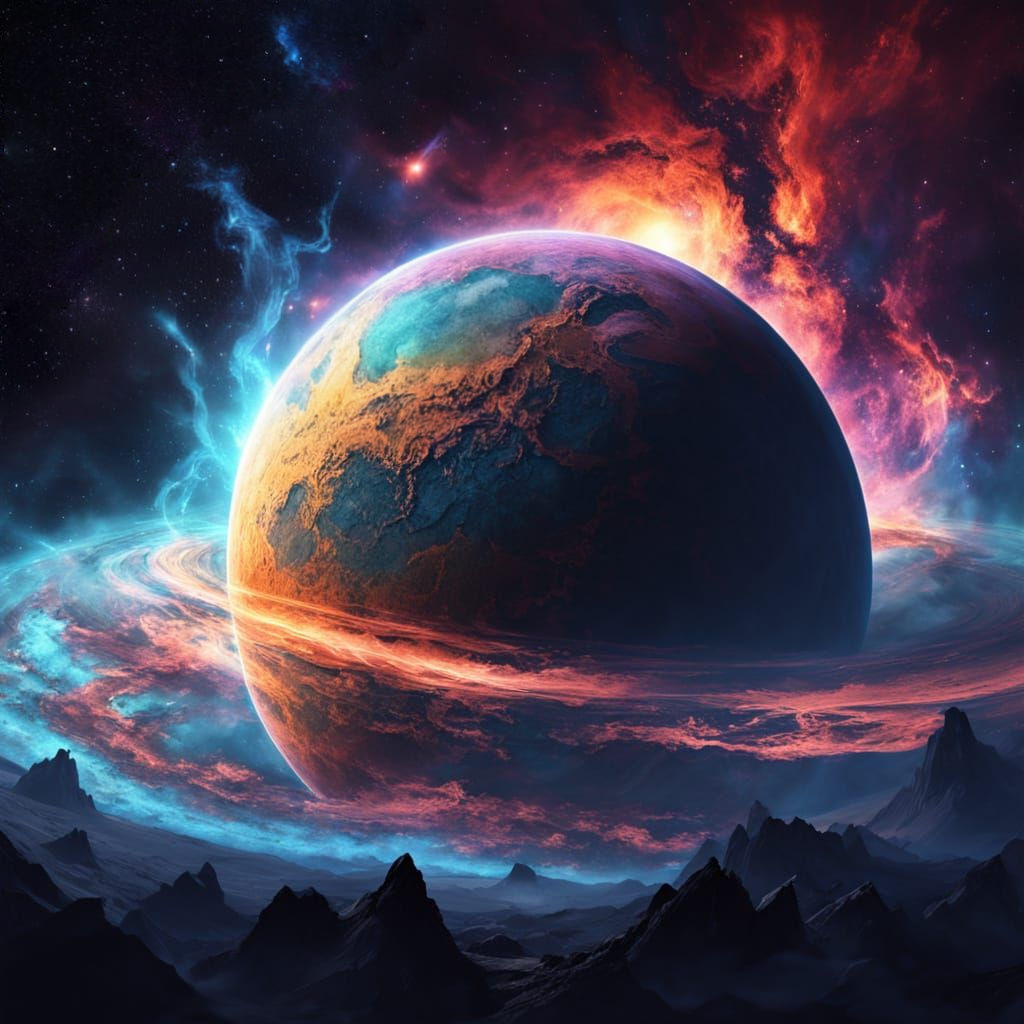 Cosmic Planet Dissolving Into Dust Cloud