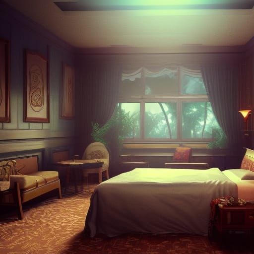 Autumn Hotel Interior in 3D Cinematic Style