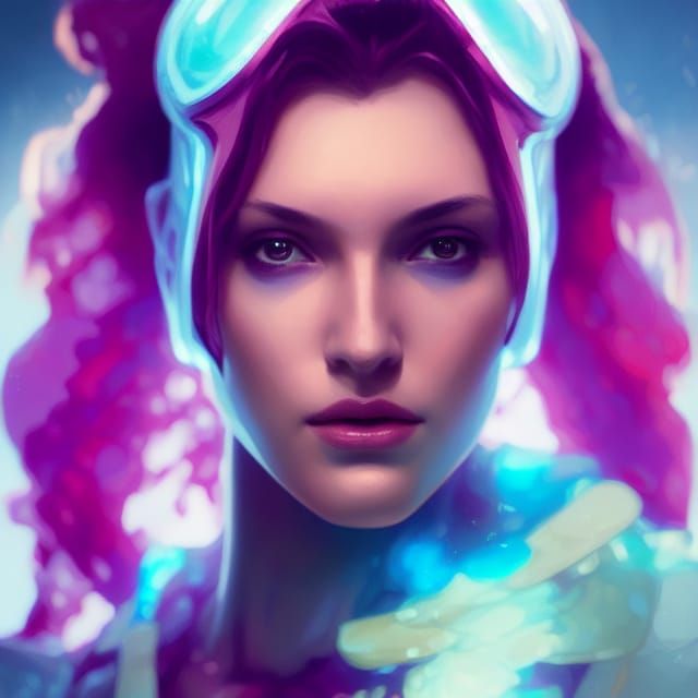 Nebula Portrait in Hyperdetailed Style
