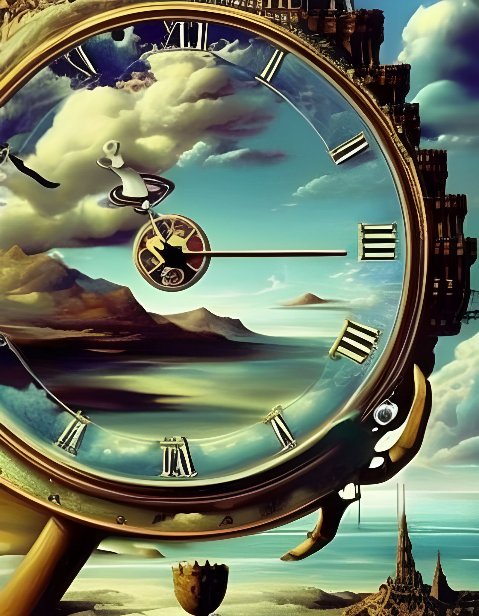 Beautiful Surreal Clock Face