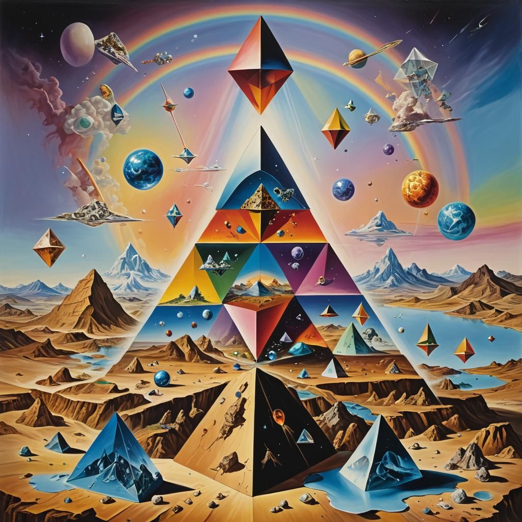 Surreal Interstellar Worlds Connected by Rainbow Bridge