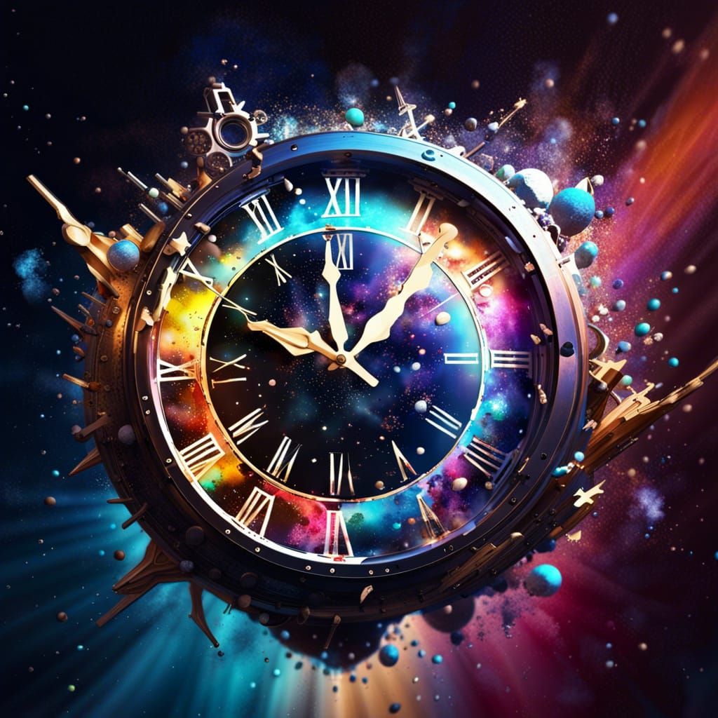 Endless Time: A Hyperrealistic Clock in Space