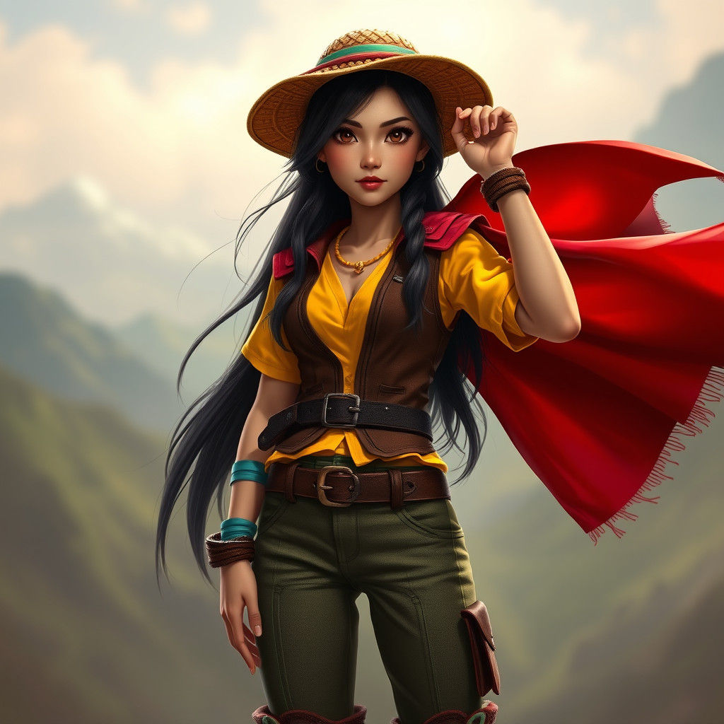 Southeast Asian Adventurer in Detailed Matte Painting