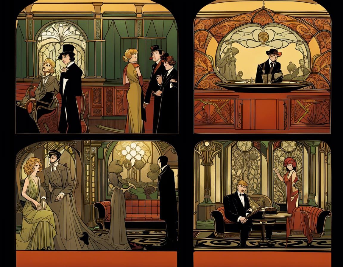 Clue Reimagined as Art Nouveau Graphic Novel