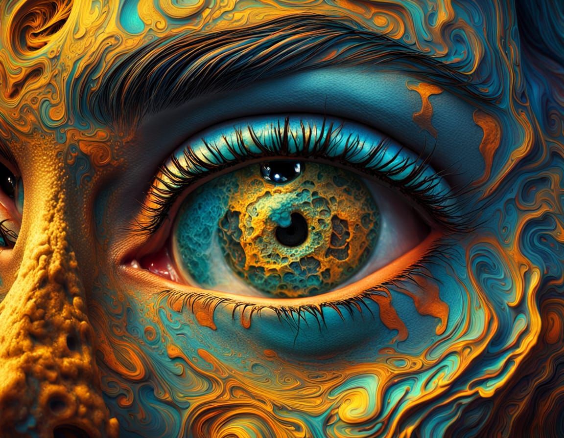 Distorted Dreamscapes in Vibrant Surrealism