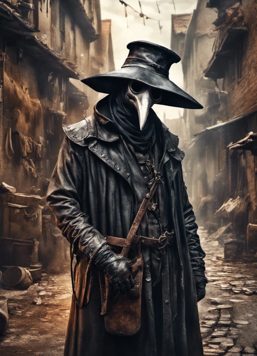 Plague doctor at the slums