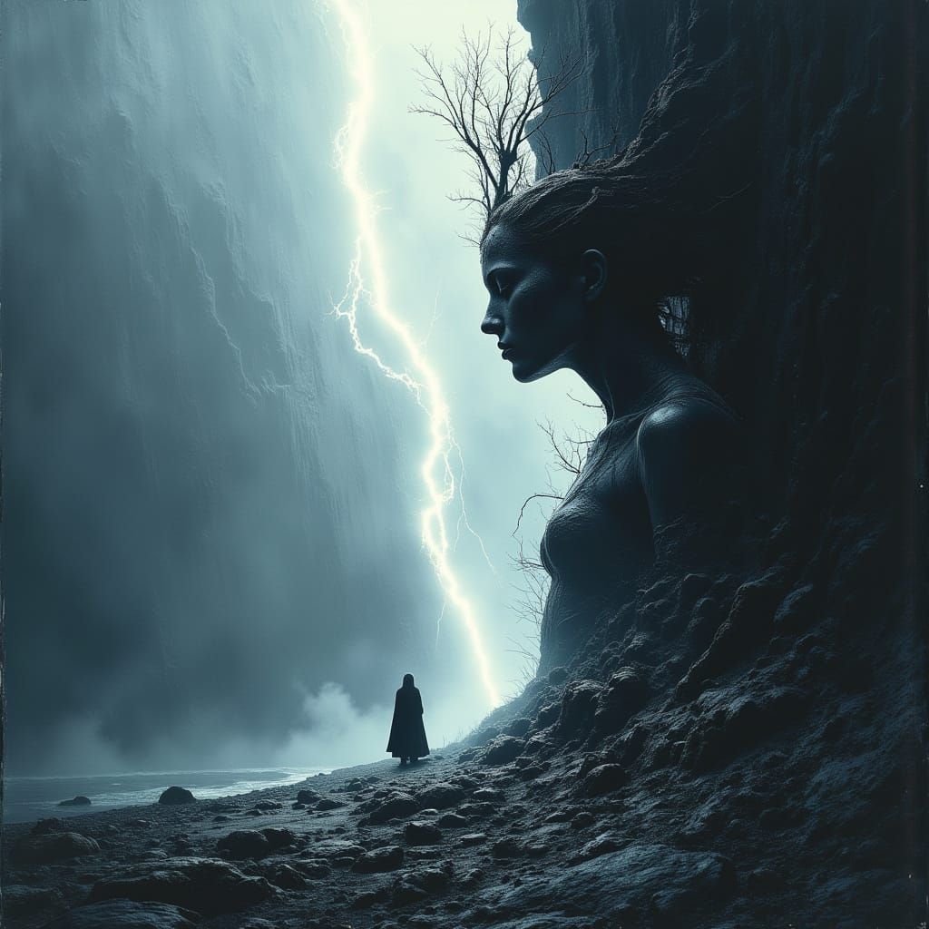 Angel of Light Meets Fallen Angel in Dramatic Contrast