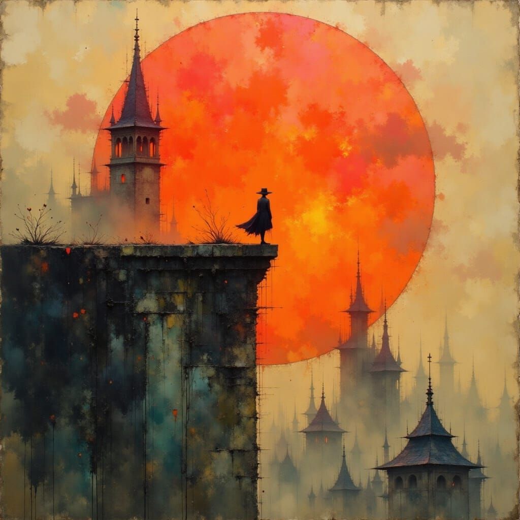 Mystical Forest Landscape in Golden Hour