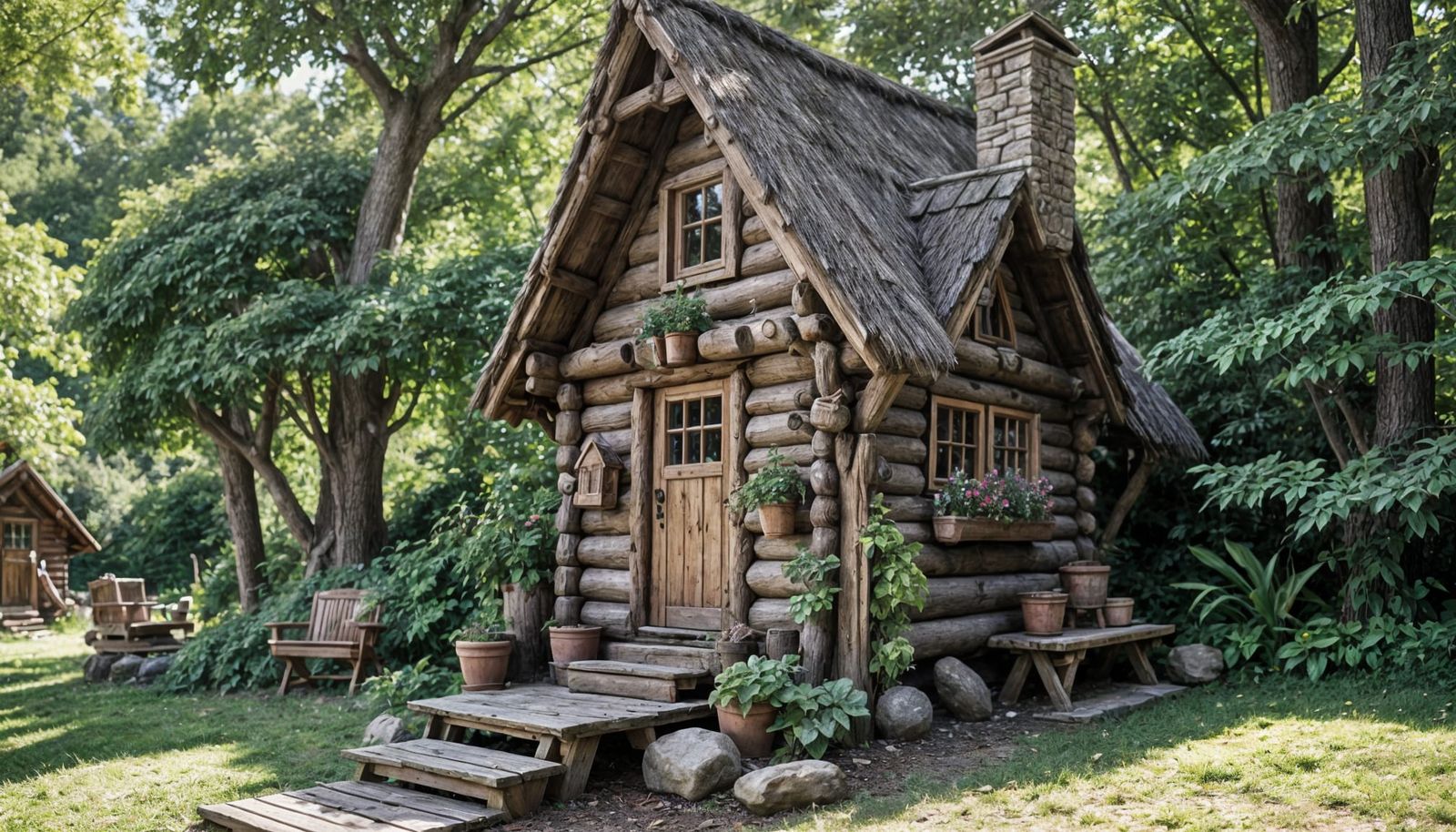 Rustic Elven Cabin in Natural Light