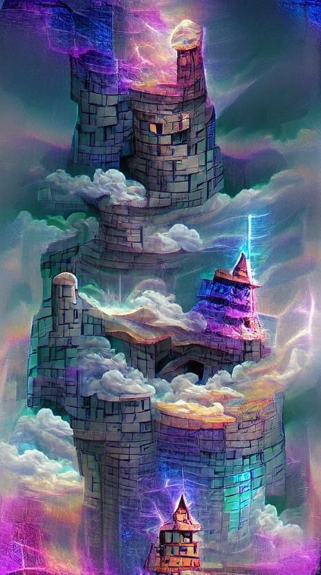 Enchanting Wizard's Tower in a Mystical Landscape