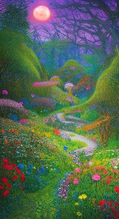 Sunset-Hybrid Woman in Magical Forest, Art Nouveau Style