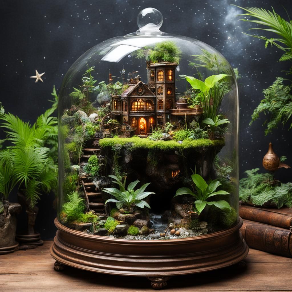 Steampunk Terrarium: A Galaxy in Glass