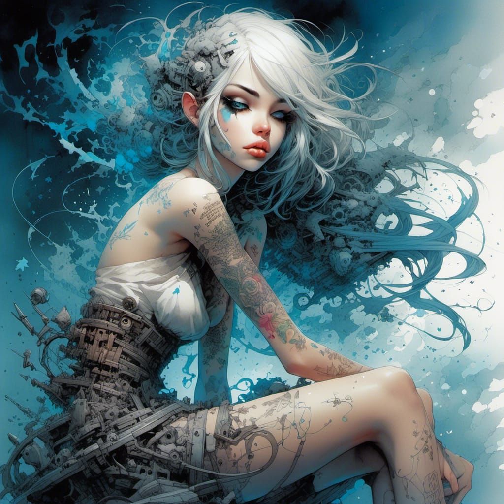 Fantasia Character Portrait in Mixed Artistic Styles