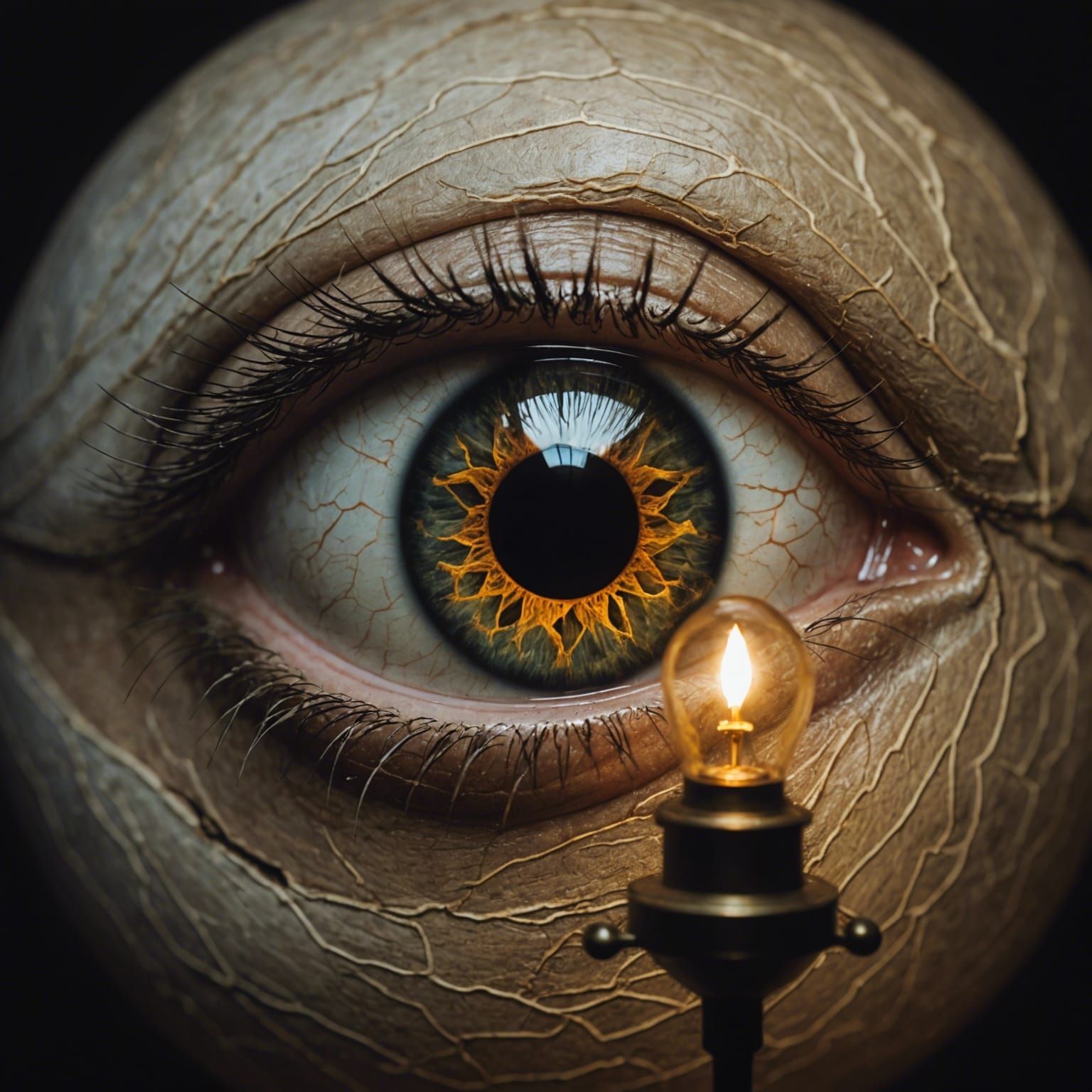 Surreal Eye with Lamp