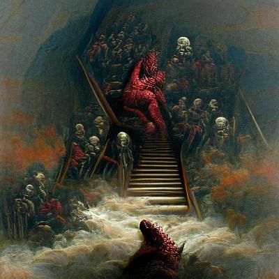 Stairway to Hell: Dark Fantasy Illustration