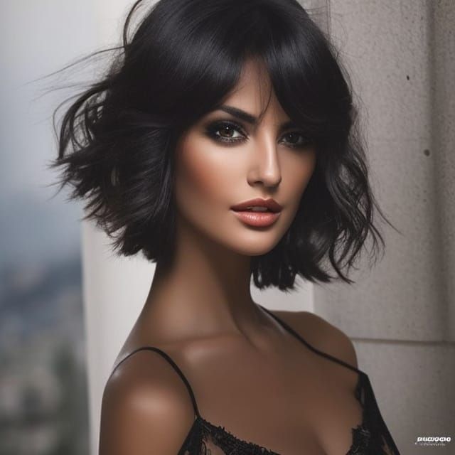 Beautiful Greek Girl with Dark Hair, Royo Style