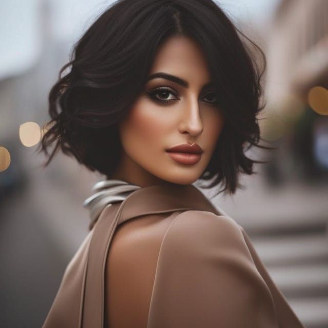 Beautiful Greek Girl Portrait in Romantic Style