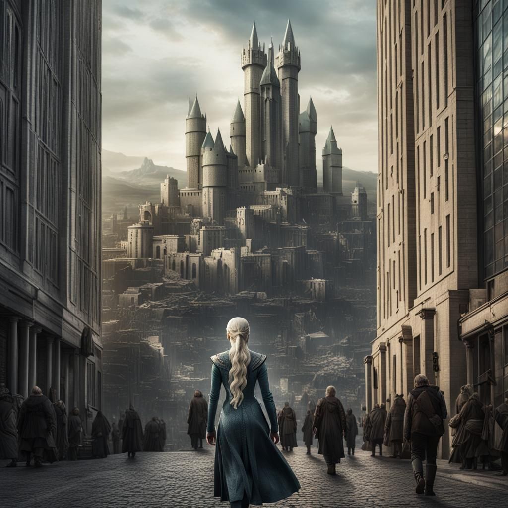 Daenerys Targaryen in King's Landing: Hyperrealistic Vision