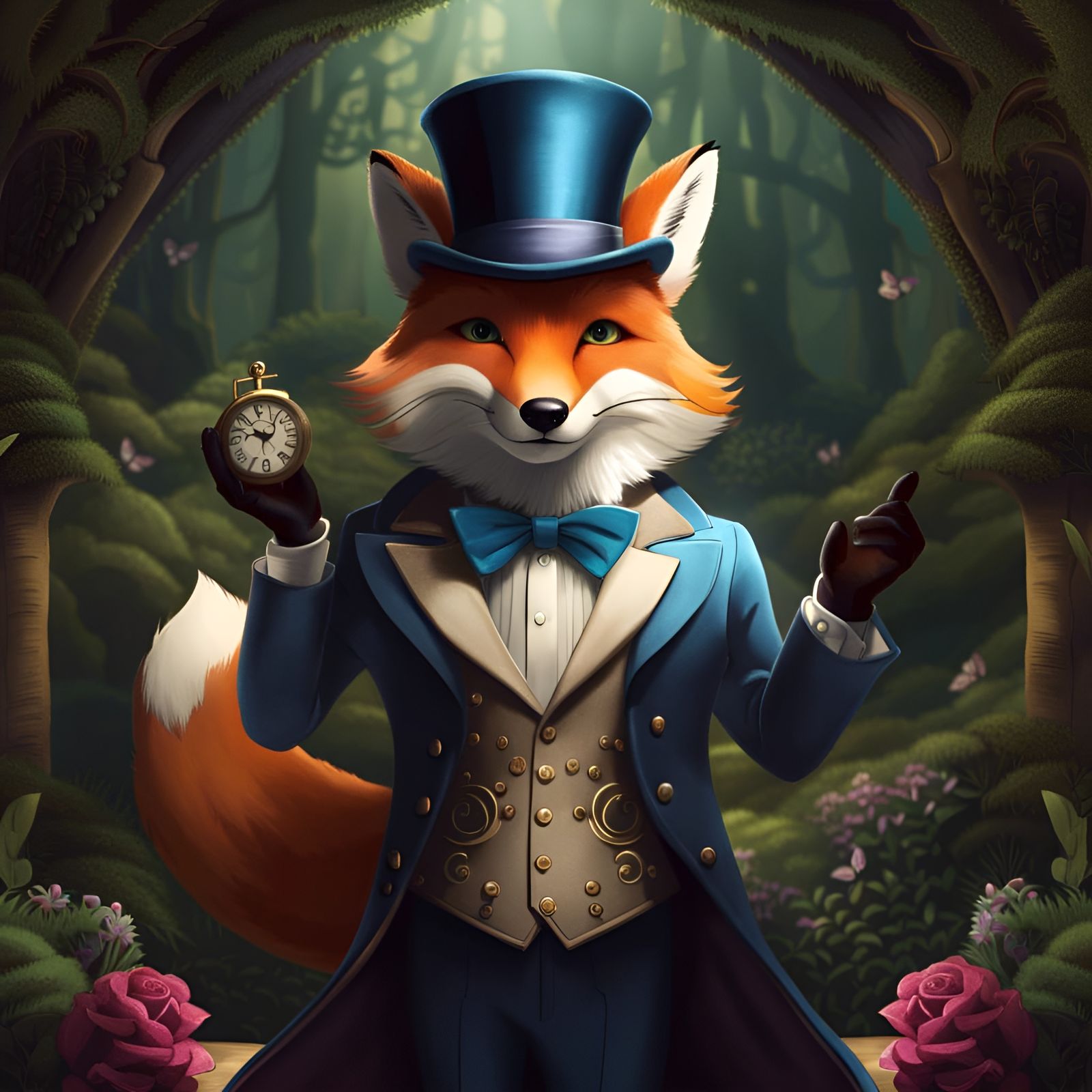 Fox Gentleman Welcomes You to Wonderland