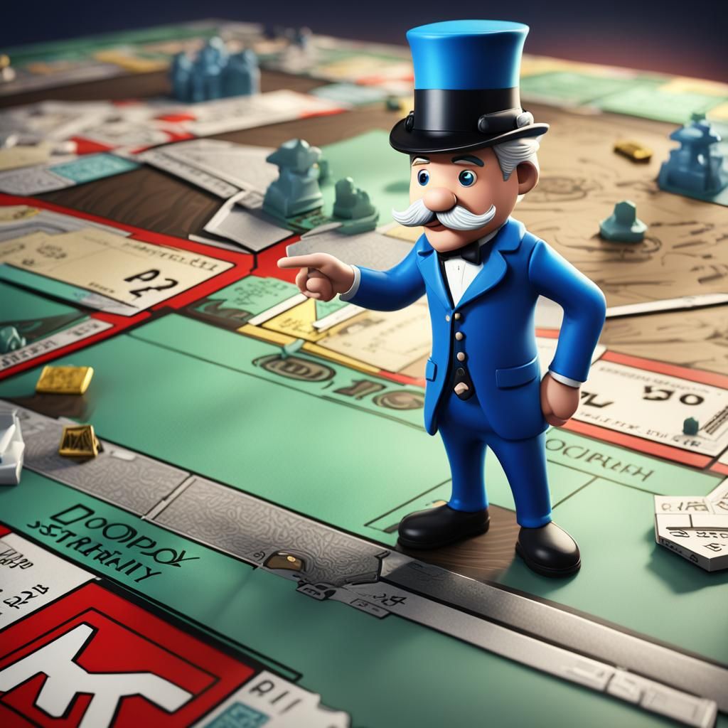 Monopoly Man Arrested: Digital Art