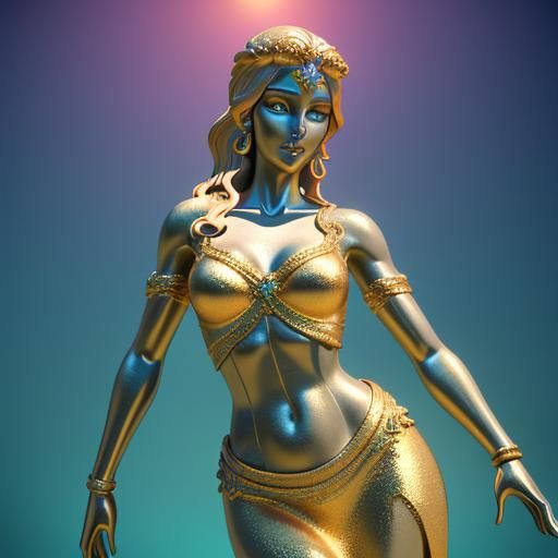 Aphrodite: 3D Rendered Goddess of Love and Beauty
