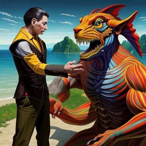 Dreamlike Surrealism Masterpiece in Magic Realism Style