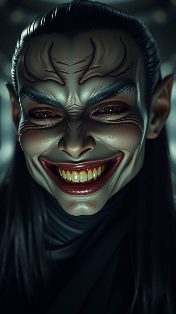 Alien Woman: Hyperrealistic Portrait of Grotesque Beauty