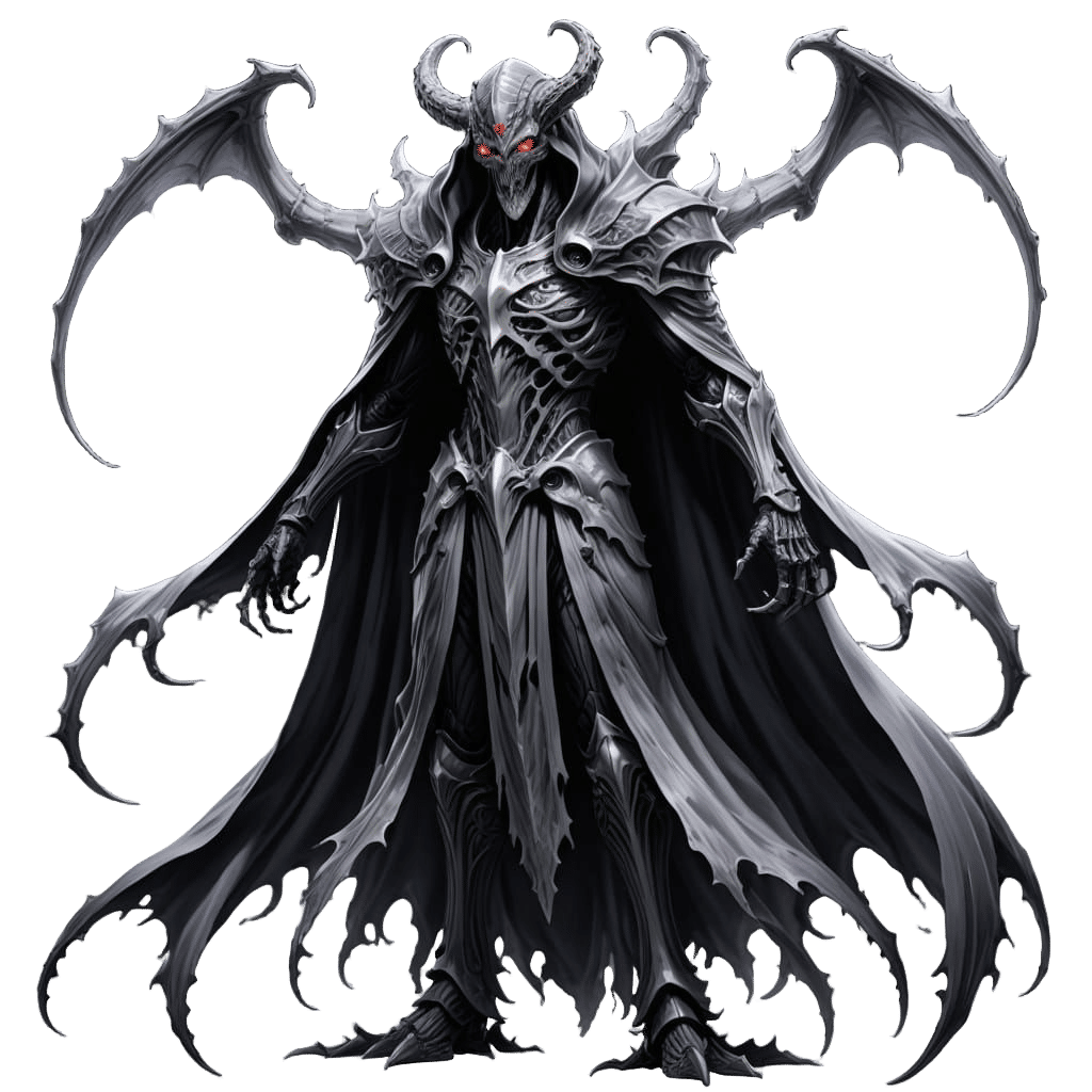 Surreal Anime Overlord with Ghostly, Distorted Features