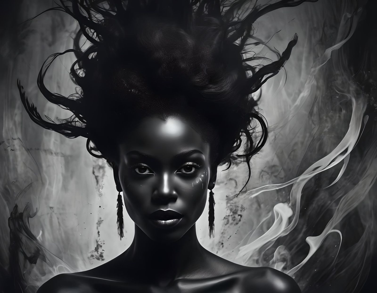 Abstract Portrait of a Ghostly Woman