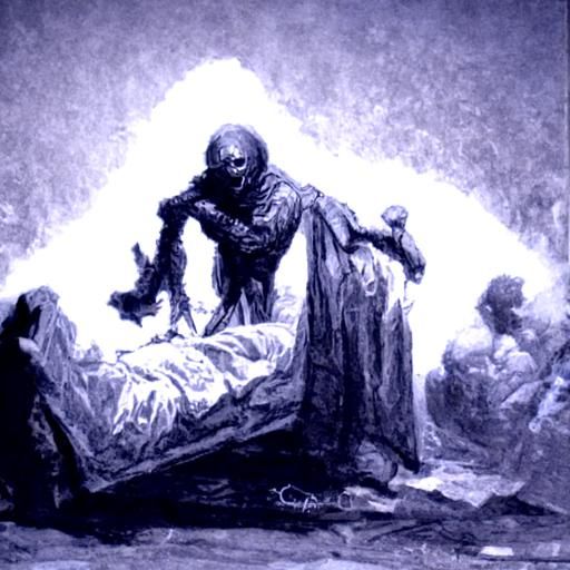 Fentanyl Horror in Gustave Doré Style