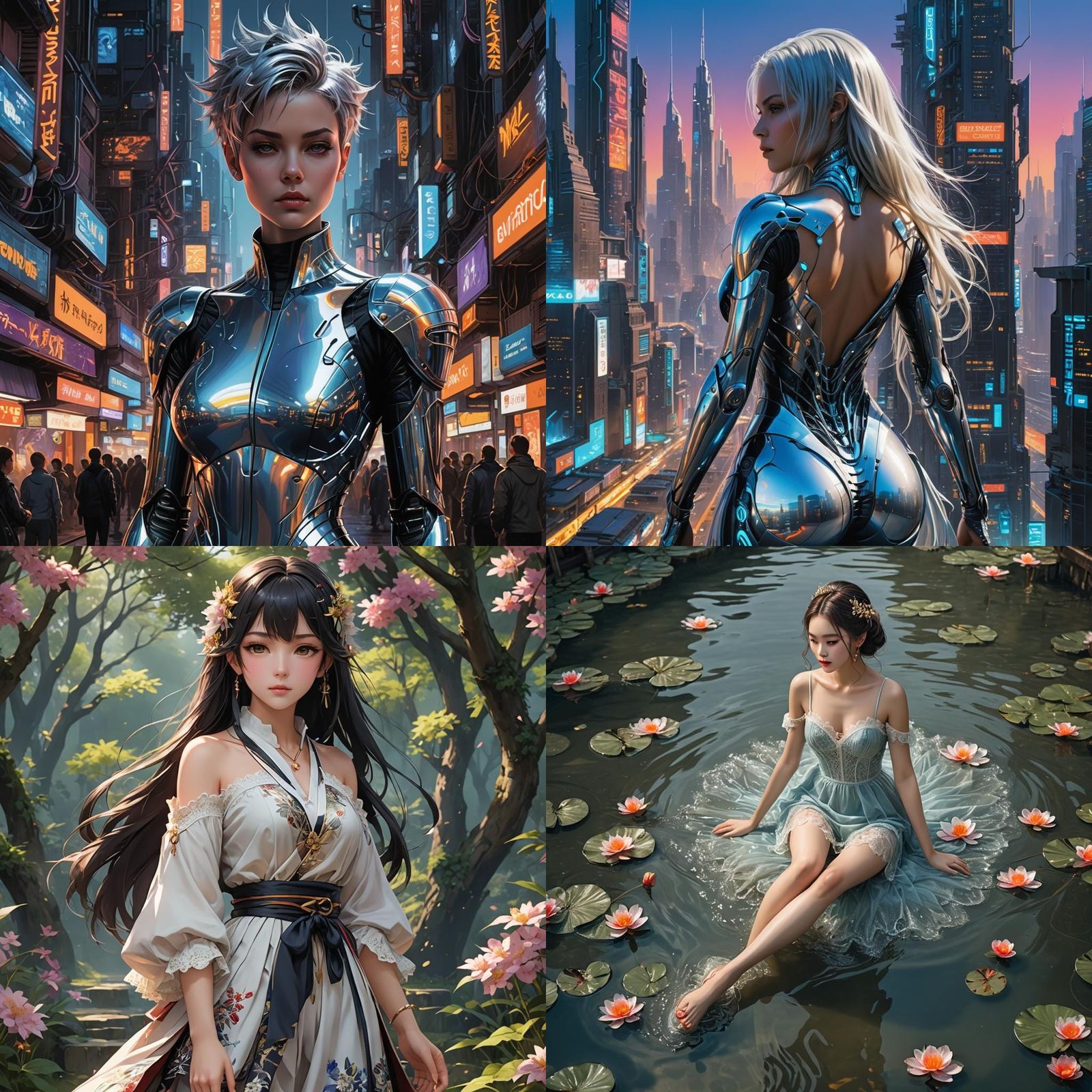 Detailed 3D Anime Art Inspired by WLOP