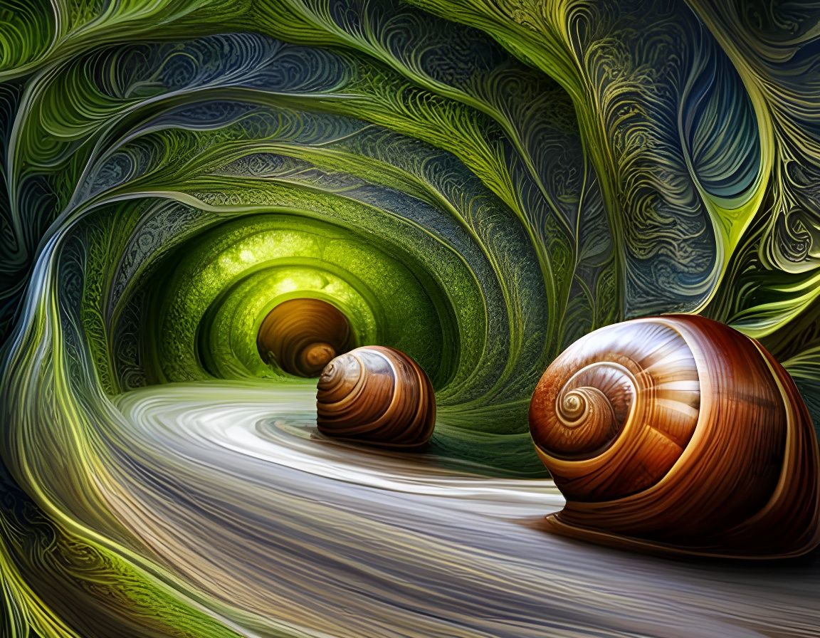 Fractal Snail Migration on Garden Path