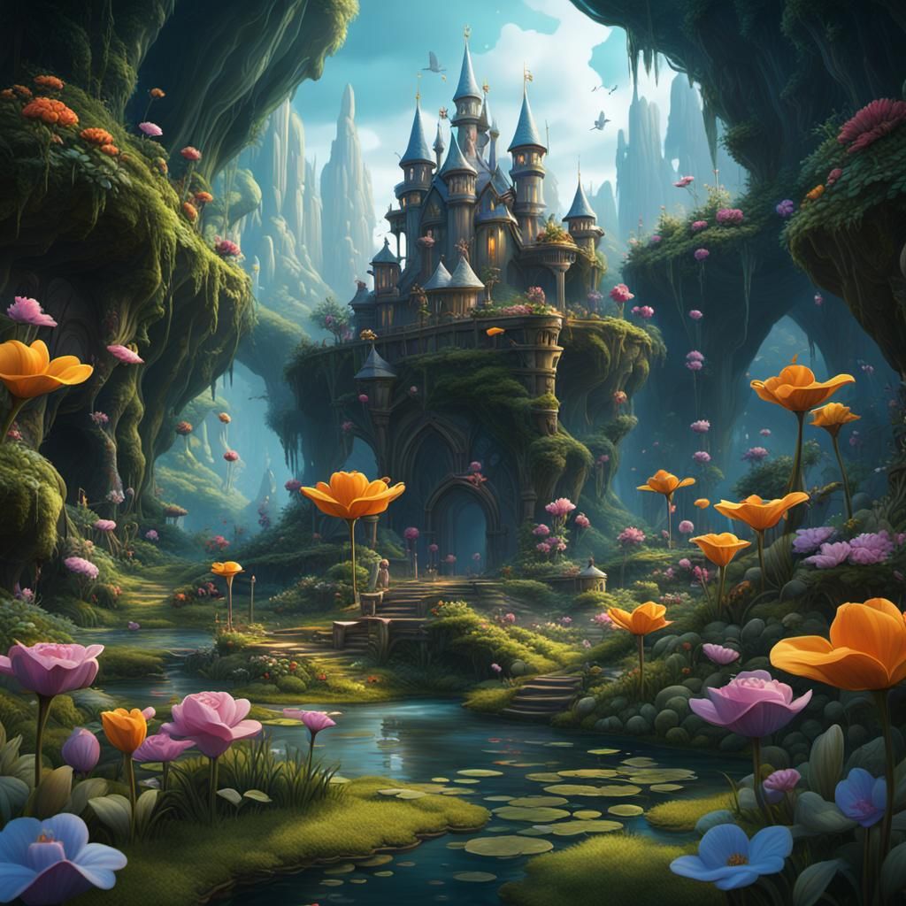 Thumbelina: Detailed Matte Painting in Deep Color