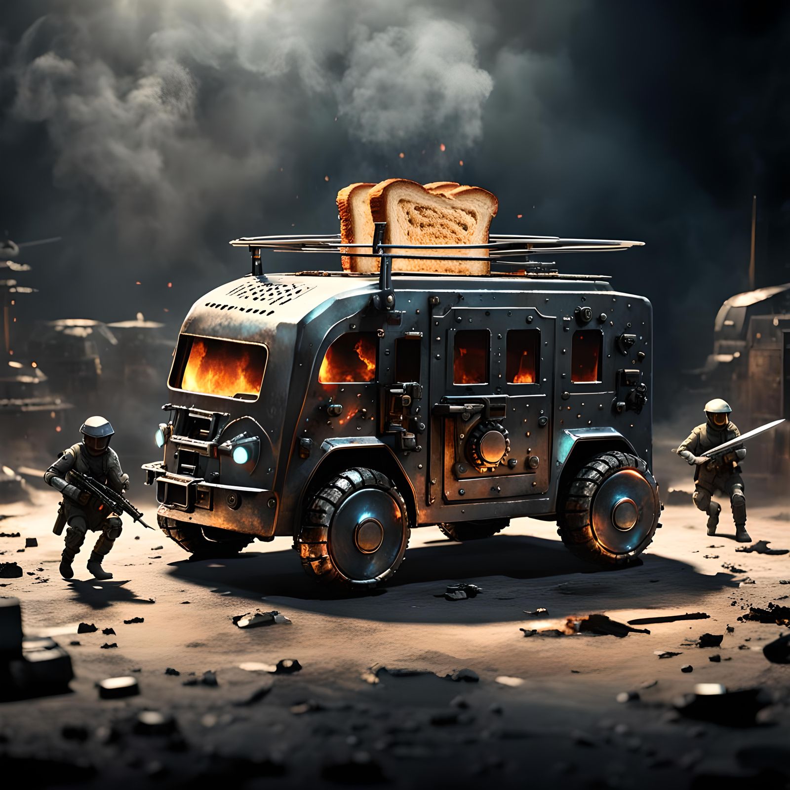 Mechanical Toaster Vehicle in Battlefield