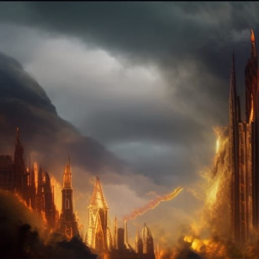 Through the four elements, fire, earth, wind and water, Epic...