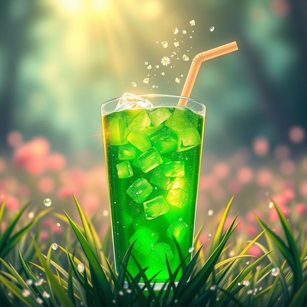 Majestic Anime Grass Scene in Vibrant Manga Style