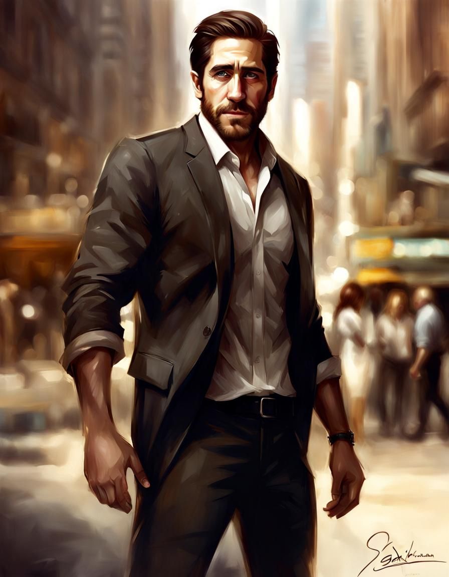 Jake Gyllenhaal Portrait in Sakimichan Style