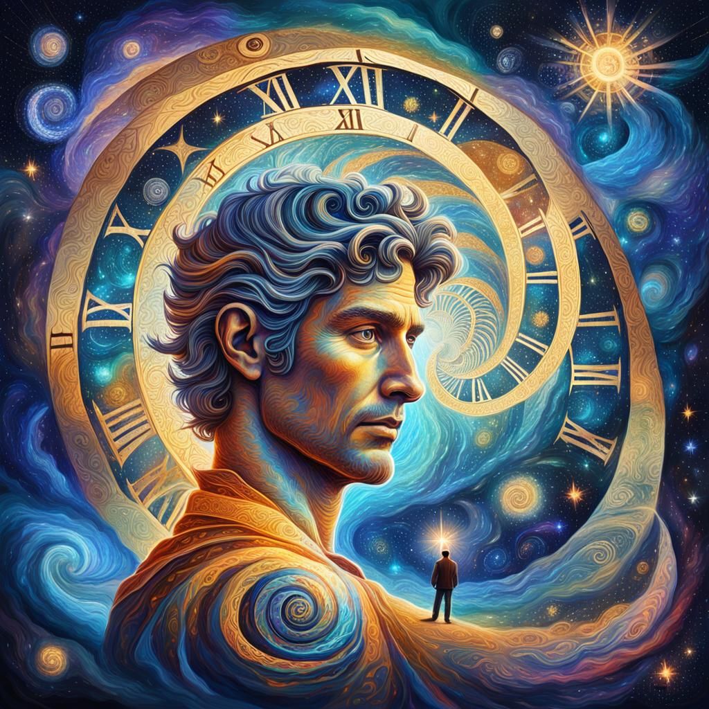 Cosmic Reincarnation: Astral Holographic Illustration