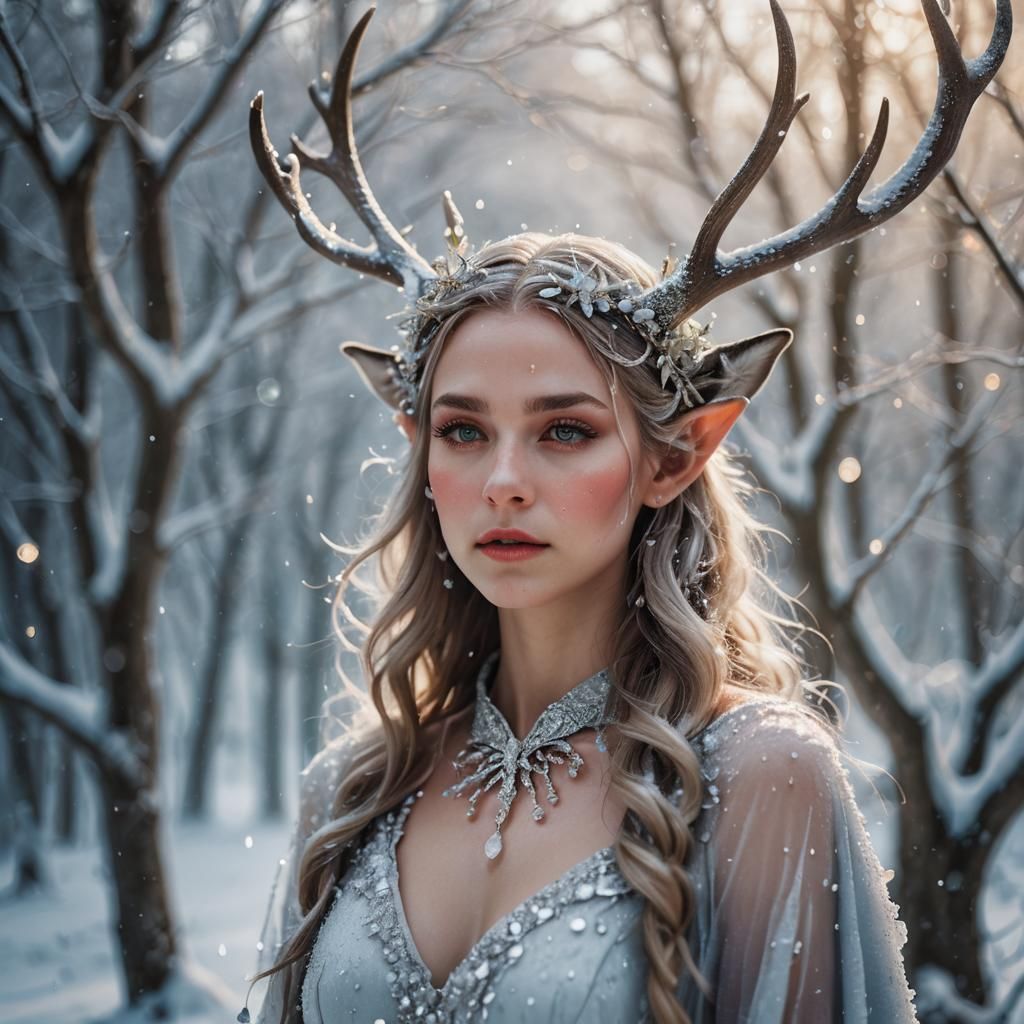 Elf Girl in Winter Wonderland Fine Art Photography