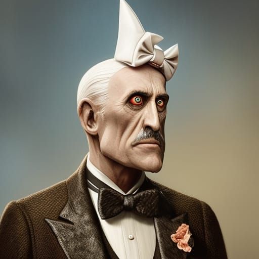 Thing Addams with Bow Tie in 3D Style