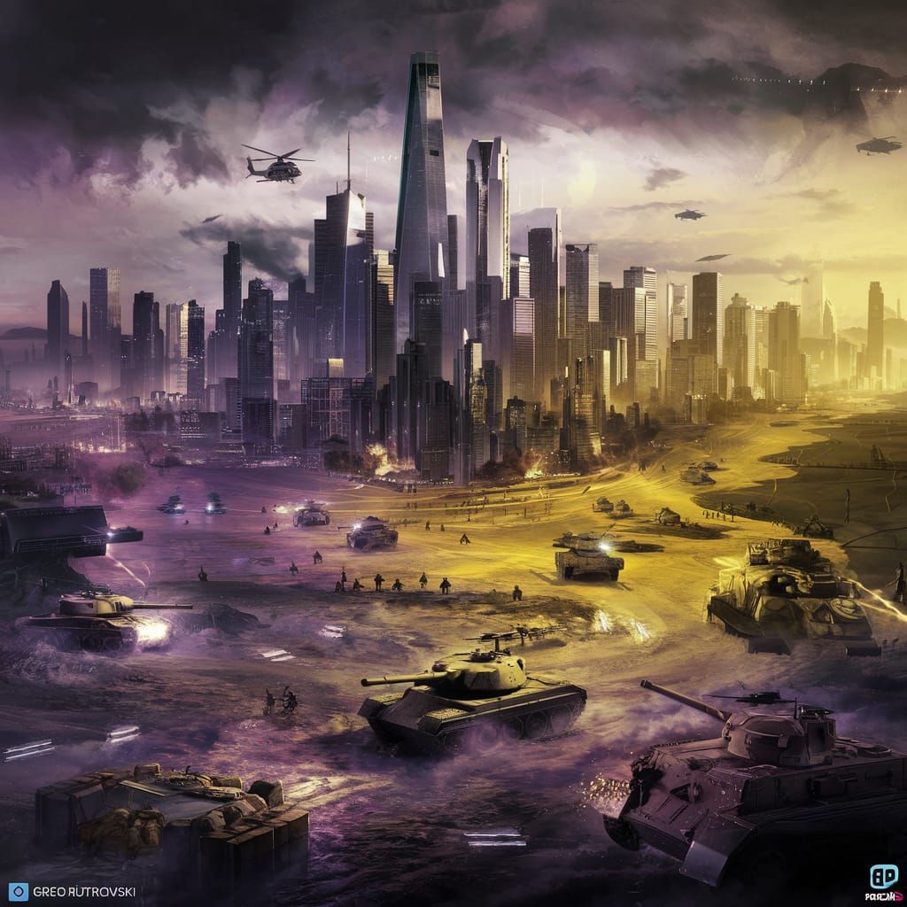 Epic Third World War Battlefield Concept Art