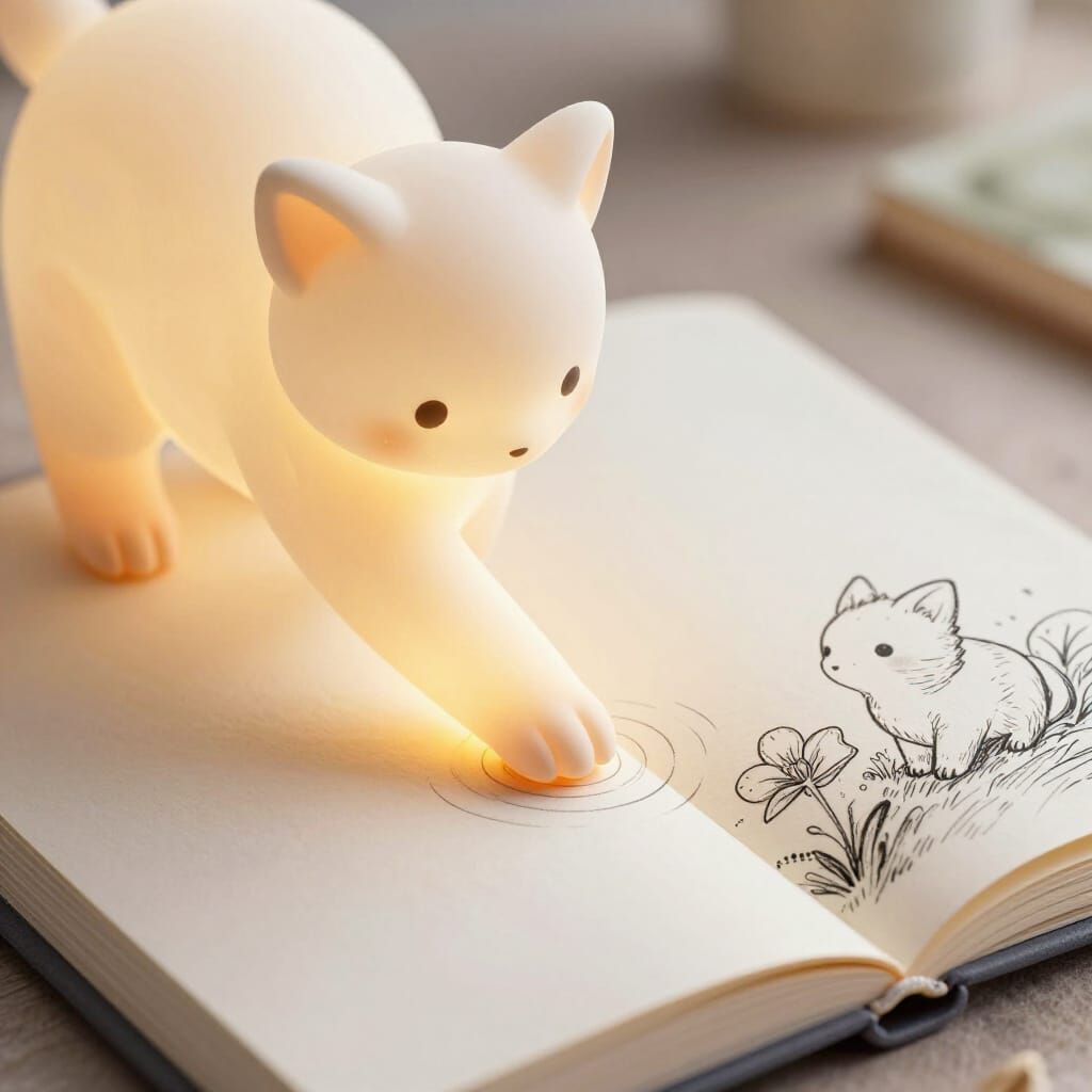 Guardian Creature Emerges From Watercolor Storybook World