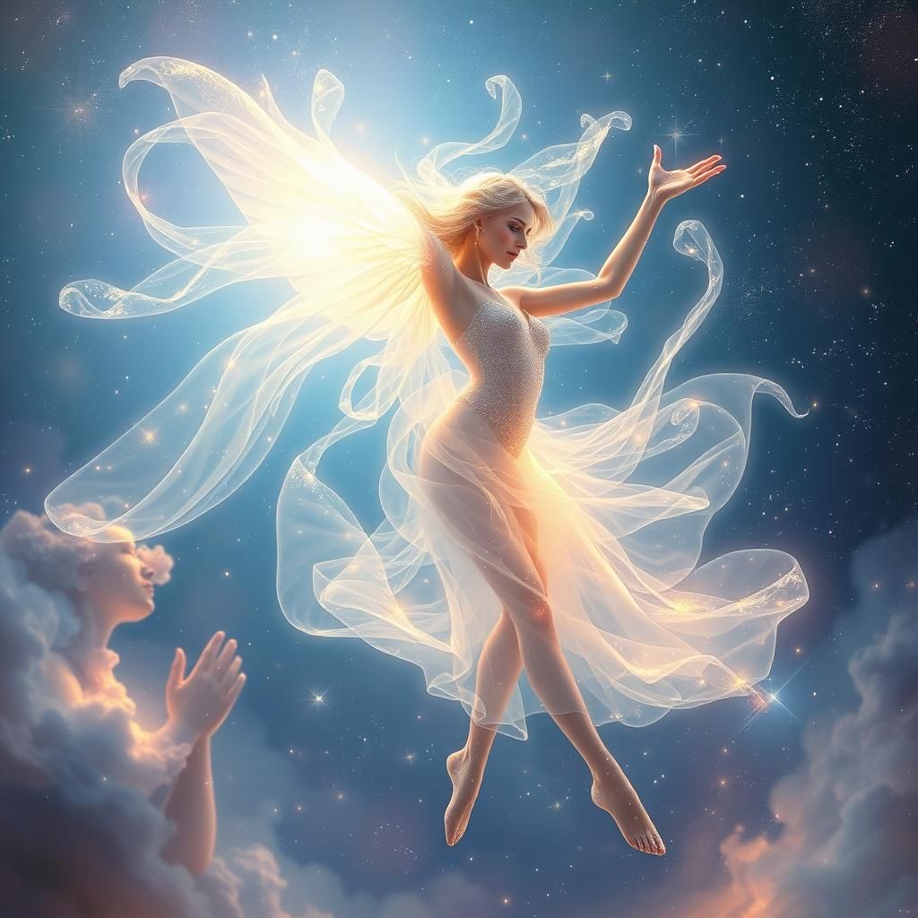 Luminous Being Dancing in Celestial Harmony