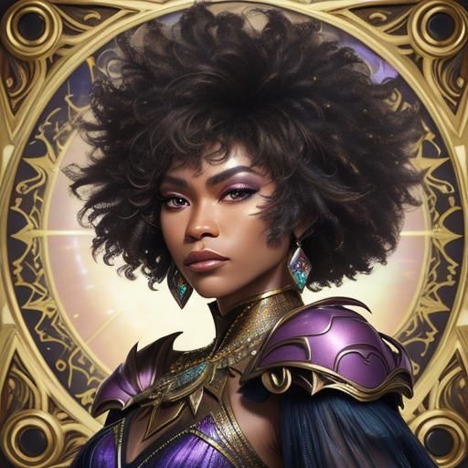 Tina Turner Portrait with Art Nouveau Elements