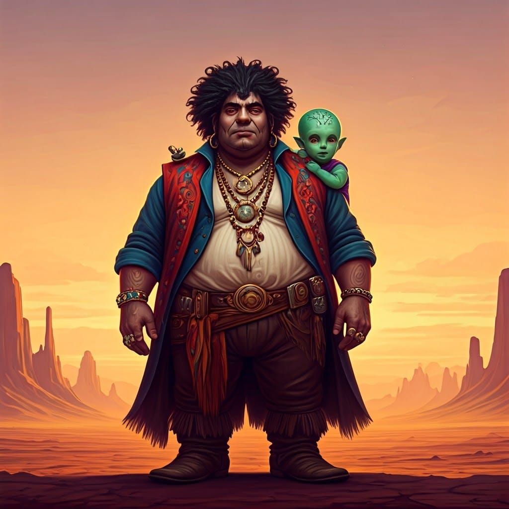 Gypsy Cosmic Western with Alien Child