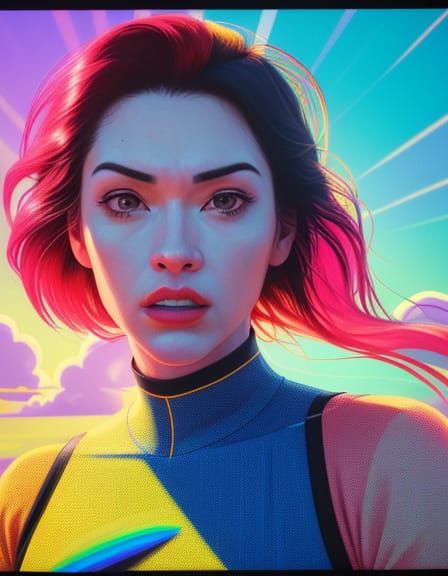 Vibrant Face Bottle with Playful Expressions in Pop Art Styl...