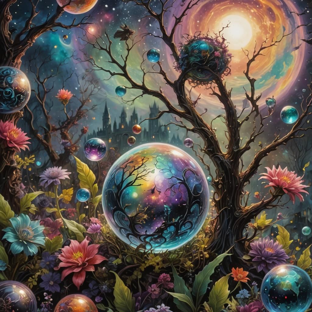 Gothic Fantasy Orb with Tiny World