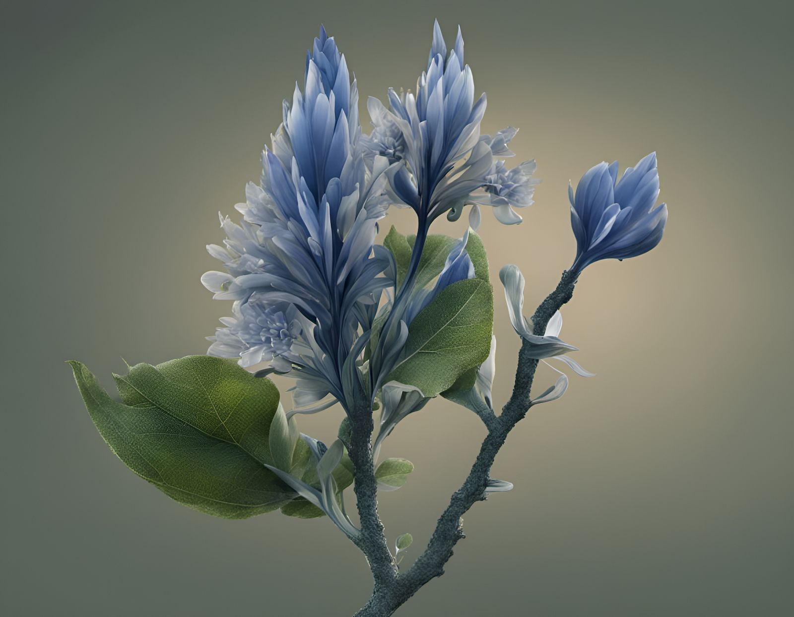 Dreamy Fractal Rose: Hyperreal Digital Art